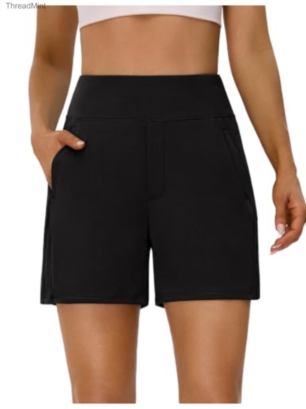 High Waisted Athletic Shorts with Pockets Quick Dry for Women